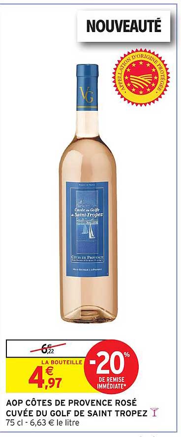 AOP CÔTES DE PROVENCE ROSÉ CUVÉE DU GOLF DE SAINT TROPEZ