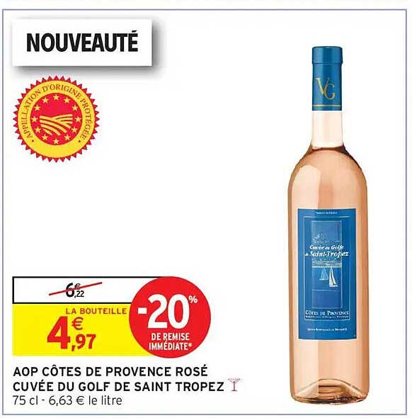 AOP CÔTES DE PROVENCE ROSÉ CUVÉE DU GOLF DE SAINT TROPEZ