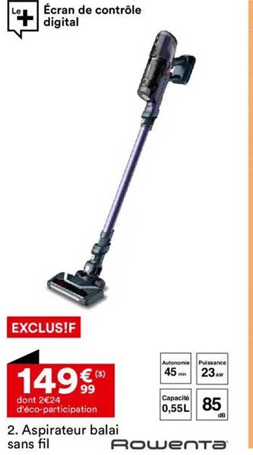 Aspirateur balai sans fil Rowenta