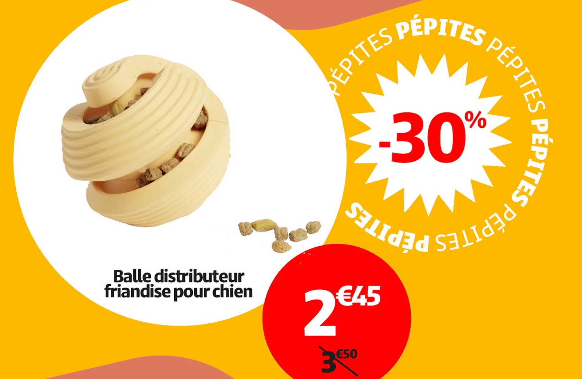 Balle distributeur friandise pour chien