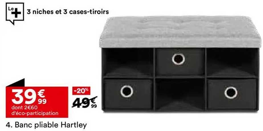 Banc pliable Hartley