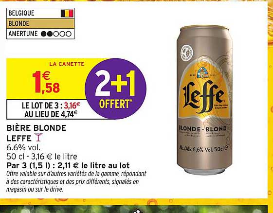 BIÈRE BLONDE LEFFE