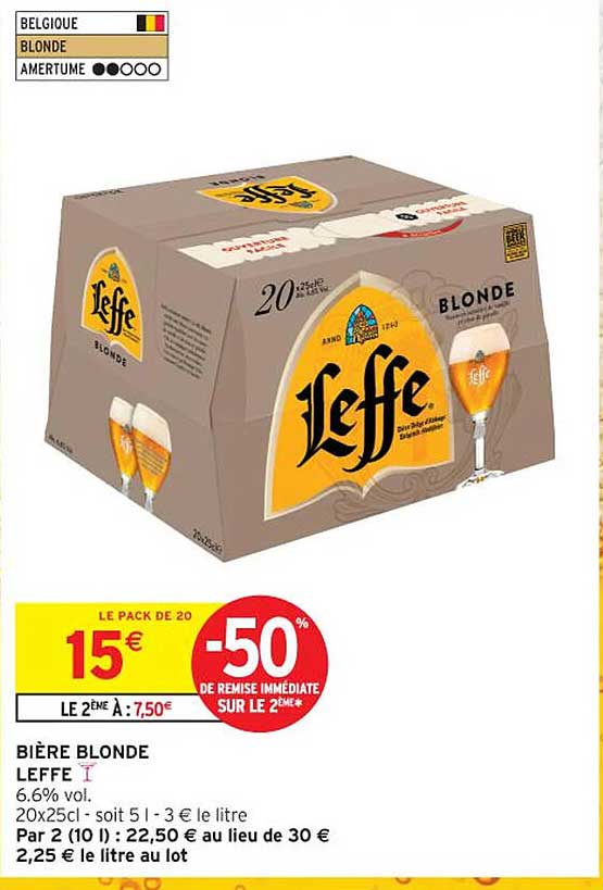 BIÈRE BLONDE LEFFE