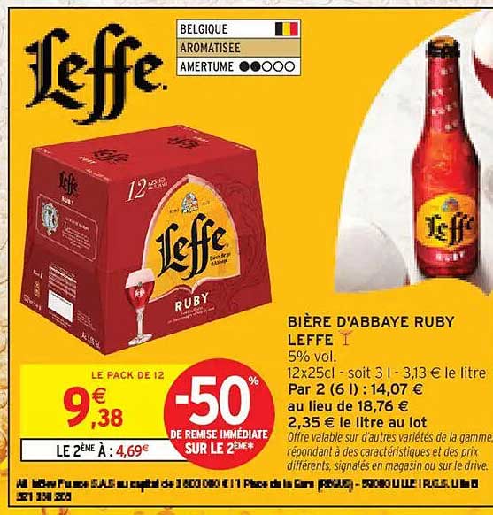 BIÈRE D'ABBAYE RUBY LEFFE
