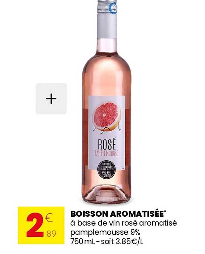 BOISSON AROMATISÉE* à base de vin rosé aromatisé pamplemousse 9%
