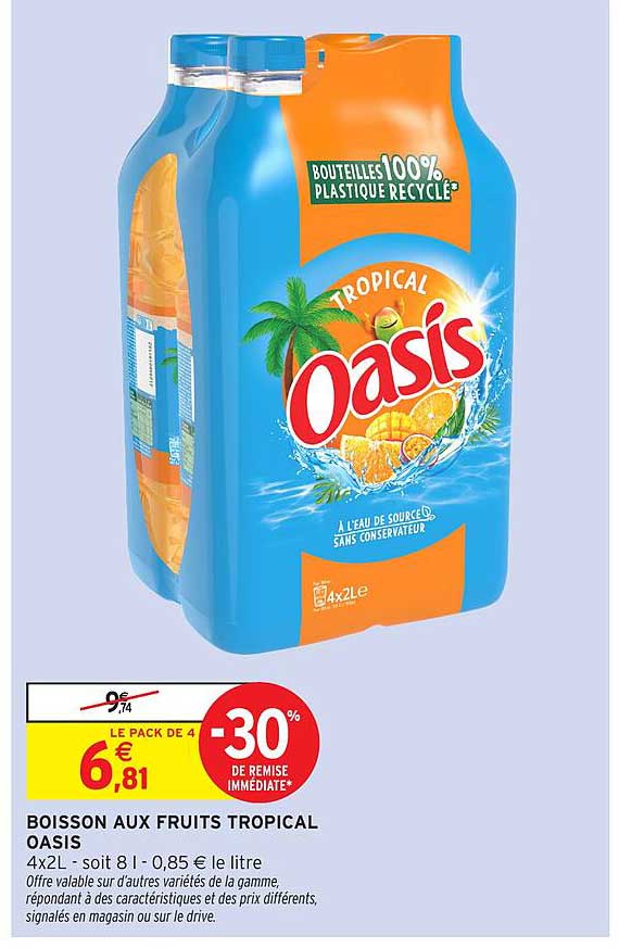 BOISSON AUX FRUITS TROPICAL OASIS
