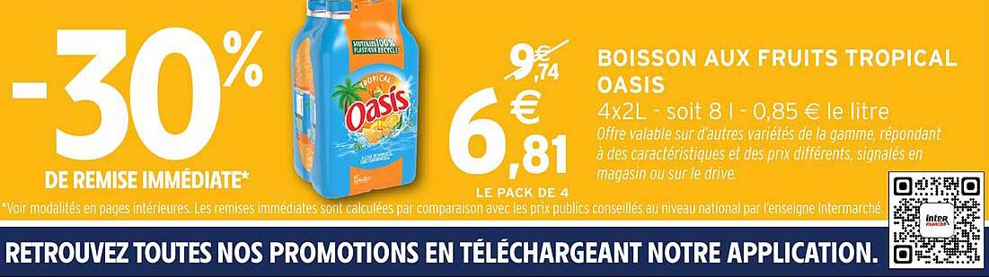 BOISSON AUX FRUITS TROPICAL OASIS