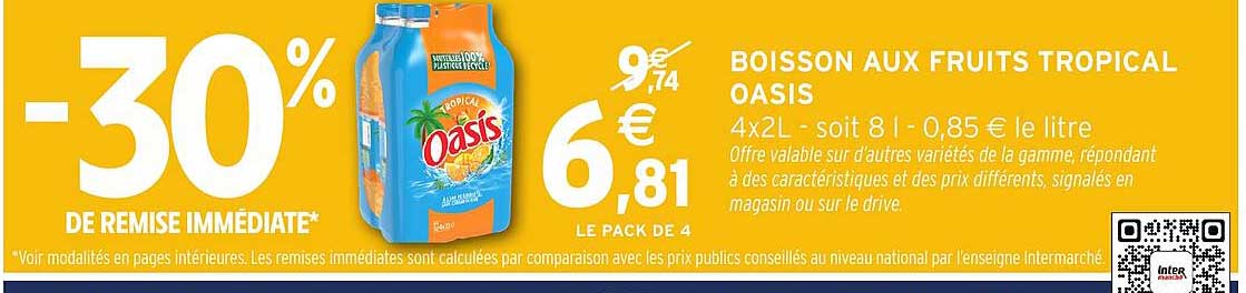 BOISSON AUX FRUITS TROPICAL OASIS