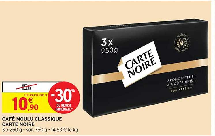 CAFÉ MOULU CLASSIQUE CARTE NOIRE
