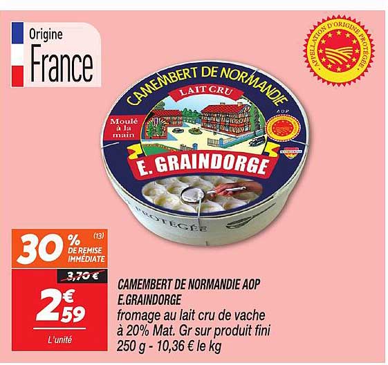 CAMEMBERT DE NORMANDIE AOP E.GRAINDORGE