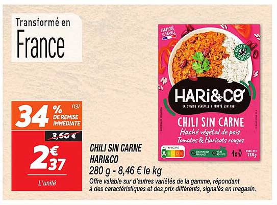 CHILI SIN CARNE HARI&CO