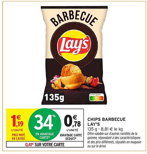 CHIPS BARBECUE LAY'S 135g
