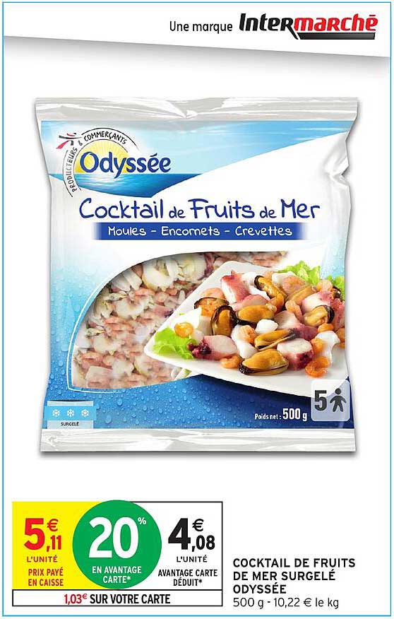 COCKTAIL DE FRUITS DE MER SURGELÉ ODYSSÉE