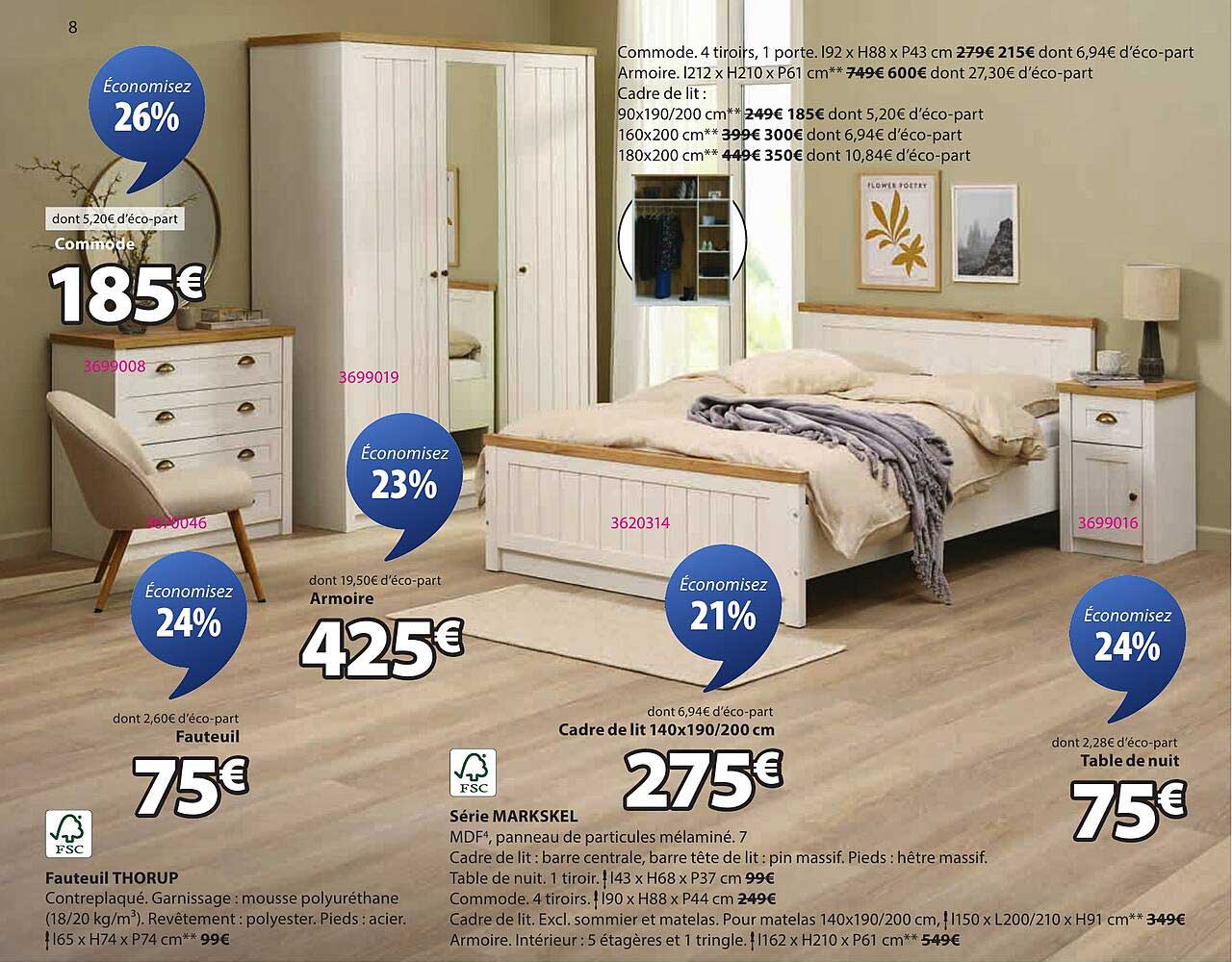 Commode 4 tiroirs, 1 porte