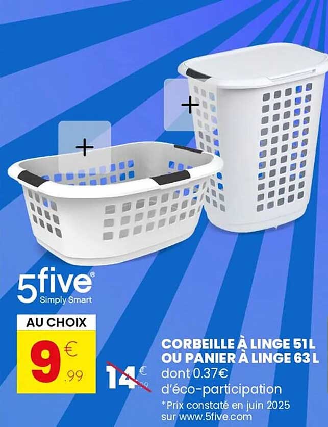 CORBEILLE À LINGE 51L OU PANIER À LINGE 63 L