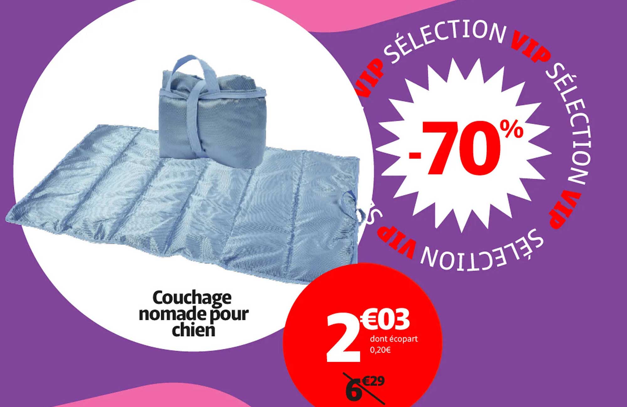 Couchage nomade pour chien