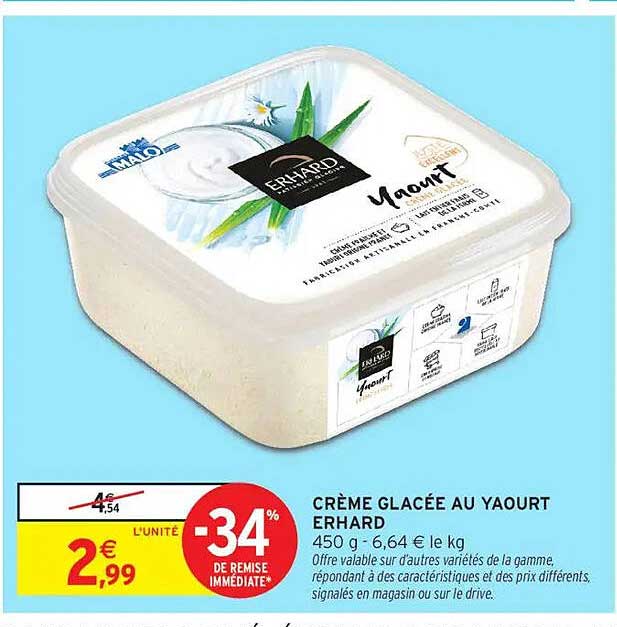 CRÈME GLACÉE AU YAOURT ERHARD