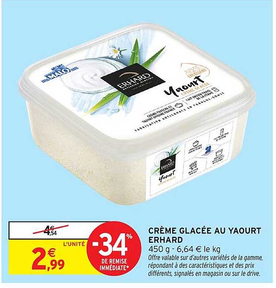 CRÈME GLACÉE AU YAOURT ERHARD