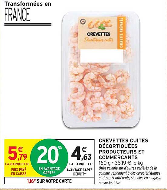 CREVETTES CUITES DÉCORTIQUÉES PRODUCTEURS ET COMMERÇANTS