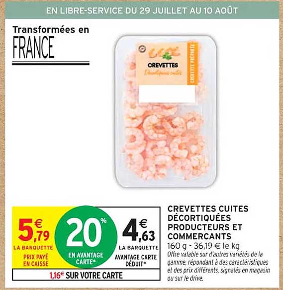 CREVETTES CUITES DÉCORTIQUÉES PRODUCTEURS ET COMMERCANTS