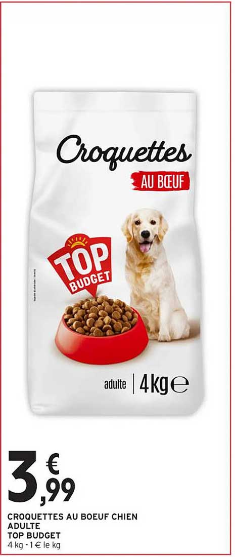 CROQUETTES AU BOEUF CHIEN ADULTE TOP BUDGET