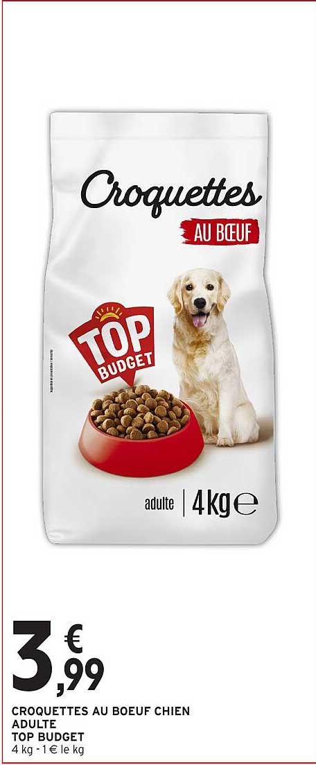 CROQUETTES AU BOEUF CHIEN ADULTE TOP BUDGET