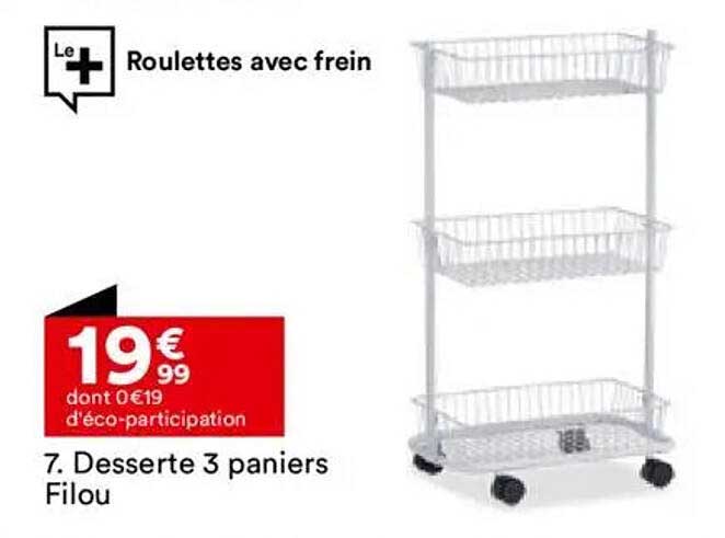 Desserte 3 paniers Filou