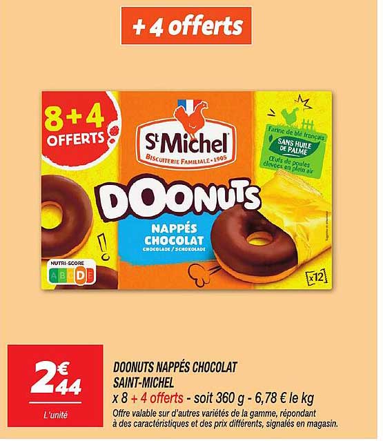 DOONUTS NAPPÉS CHOCOLAT SAINT-MICHEL