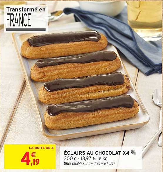 ÉCLAIRS AU CHOCOLAT X4