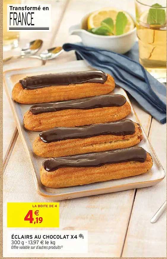 ÉCLAIRS AU CHOCOLAT X4