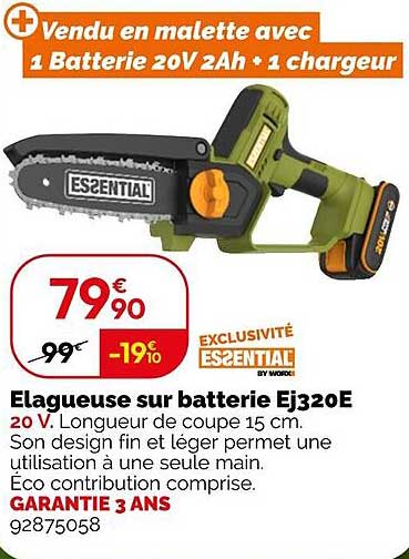 Élagueuse sur batterie Ej320E