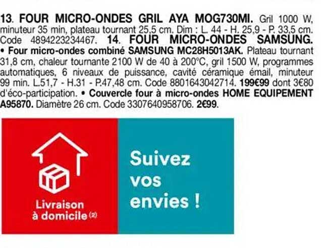 FOUR MICRO-ONDES SAMSUNG MC28H5013AK