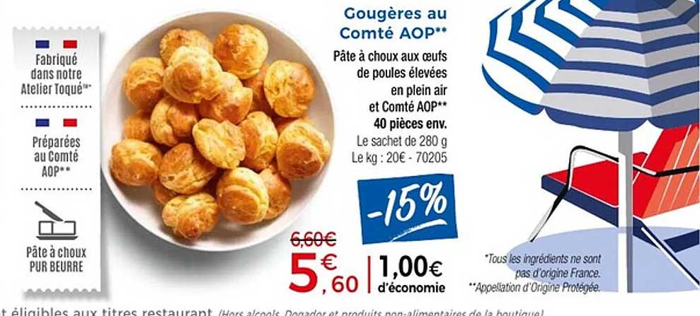Gougères au Comté AOP**