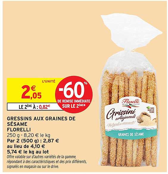 GRESSINS AUX GRAINES DE SÉSAME