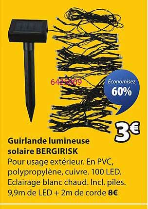 Guirlande lumineuse solaire BERGIRISK