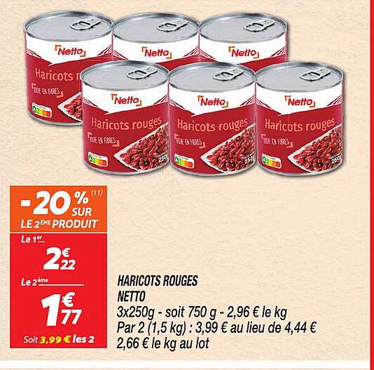 HARICOTS ROUGES NETTO