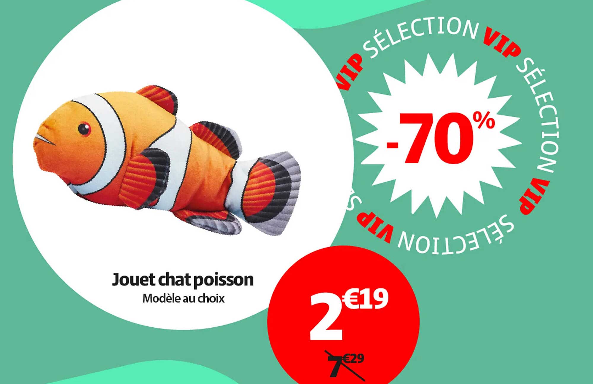 Jouet chat poisson