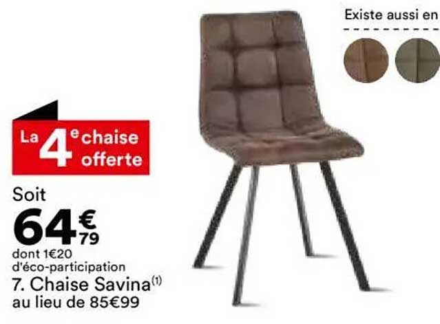La 4e chaise offerte