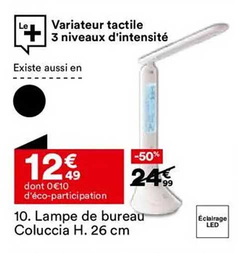 Lampe de bureau Coluccia H. 26 cm