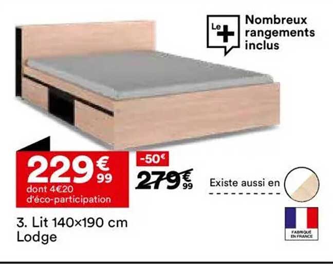 Lit 140x190 cm Lodge