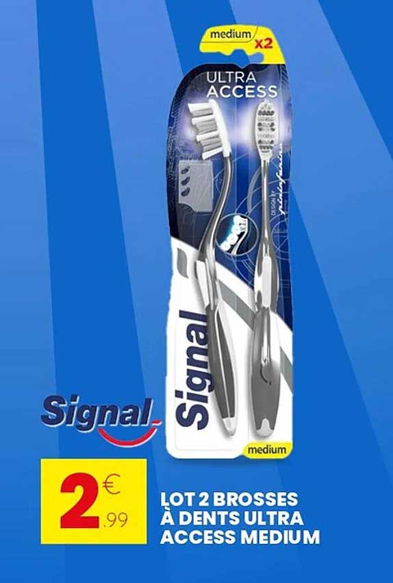 LOT 2 BROSSES À DENTS ULTRA ACCESS MEDIUM