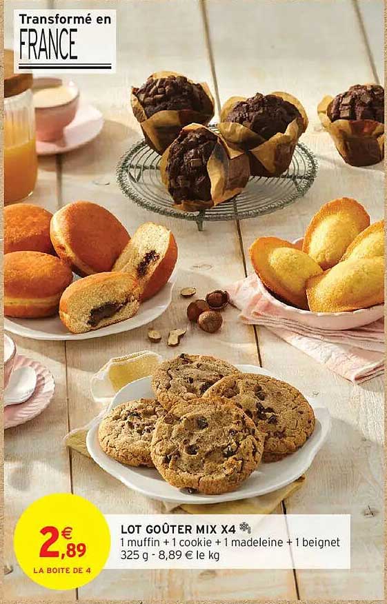 LOT GOÛTER MIX X4