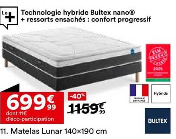 Matelas Lunar 140x190 cm