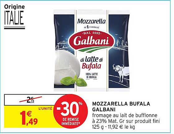 MOZZARELLA BUFALA GALBANI