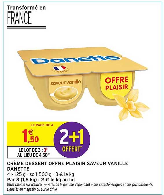OFFRE PLAISIR SAVEUR VANILLE DANETTE