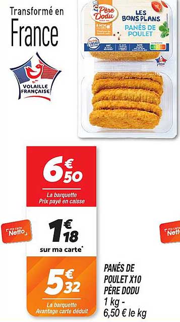 PANÉS DE POULET X10 PÈRE DODU