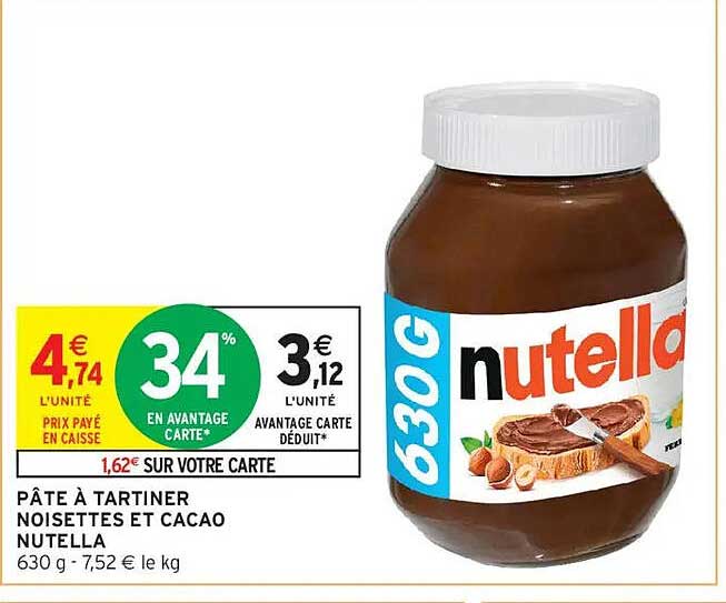 PÂTE À TARTINER NOISETTES ET CACAO NUTELLA