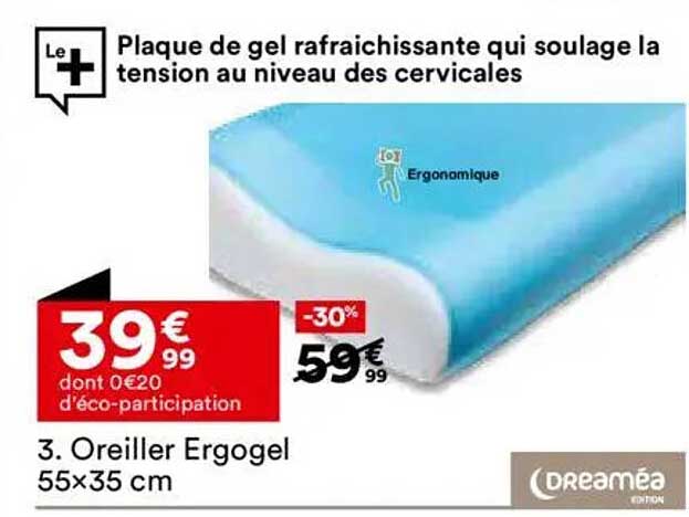 Plaque de gel rafraîchissante qui soulage la tension au niveau des cervicales