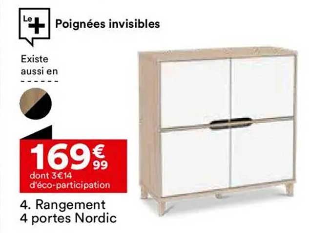 Rangement 4 portes Nordic