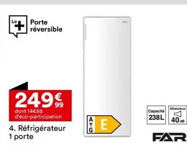 Réfrigérateur 1 porte